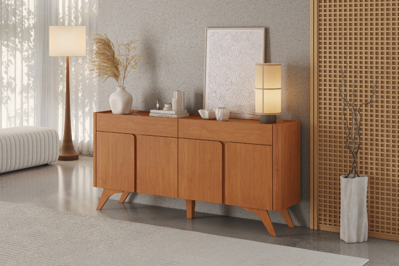 BUFFET MAVAULAR ARCUS 04 PORTAS 1720 OFF WHITTE/NATURALLE