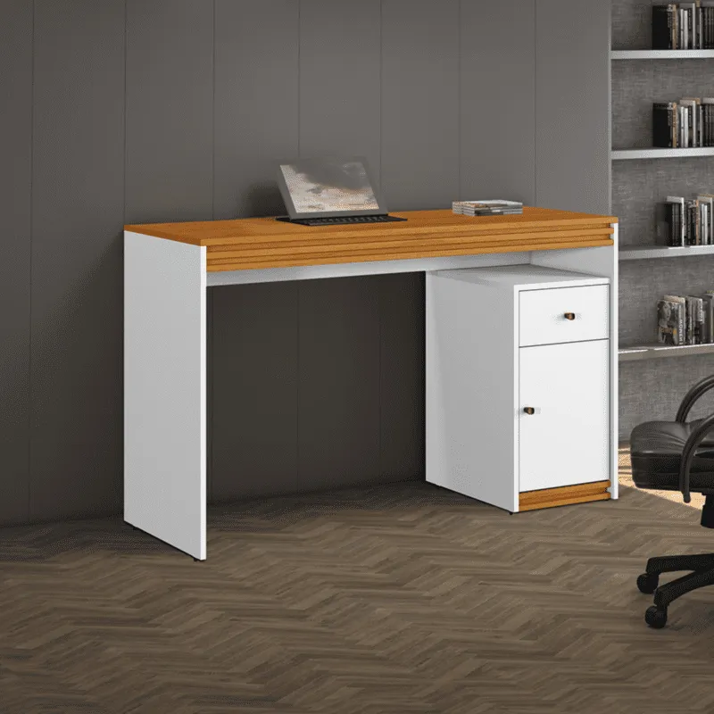 MESA ESTUDO 1 PTA/1GAV SEVILHA 1200 OFF WHITE/NATU