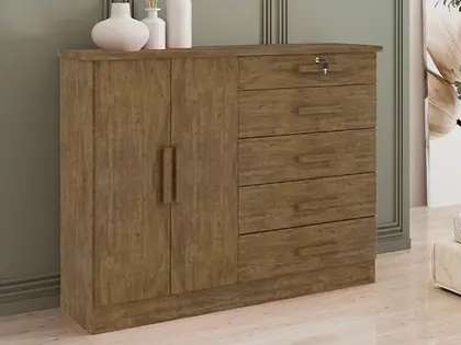 COMODA NEW ATHOS 5 GAV - CINAMOMO